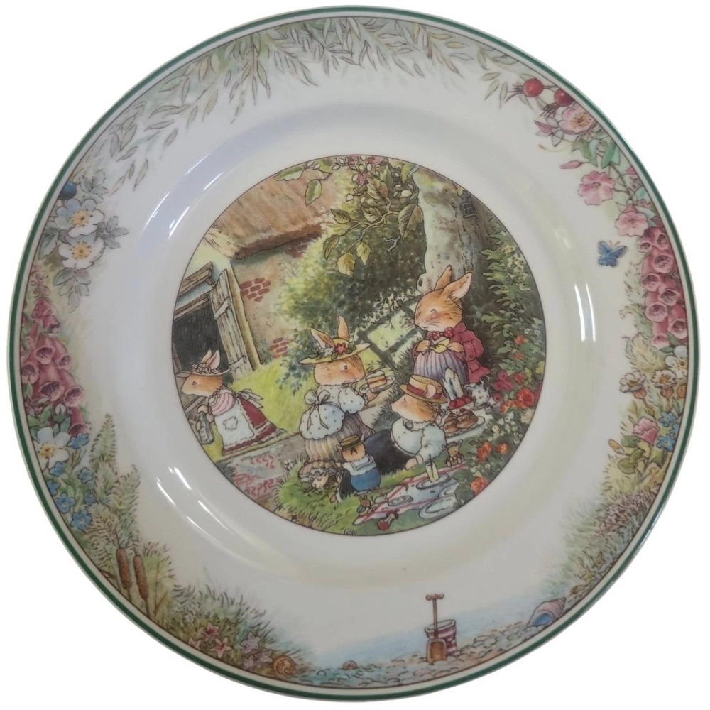 Villeroy & Boch Foxwood Tales Bread & Butter Plate Picnic Summer Bunny Rabbit